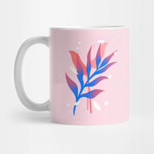 Colorful Watercolor plant leaves Mug